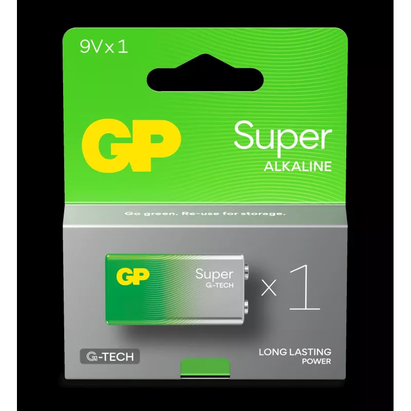 ŠARMINĖ BATERIJA 6LR61 9V GP SUPER 1 VNT.