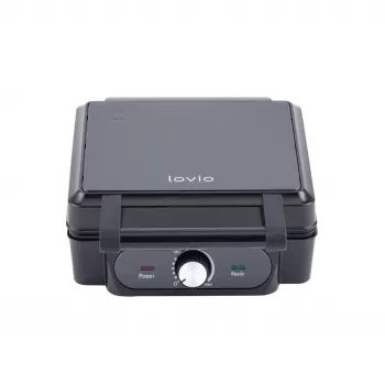 Vaflių keptuvė Lovio LVWF001BK — 1400 W, juoda, elektrinė stalviršio vaflinė