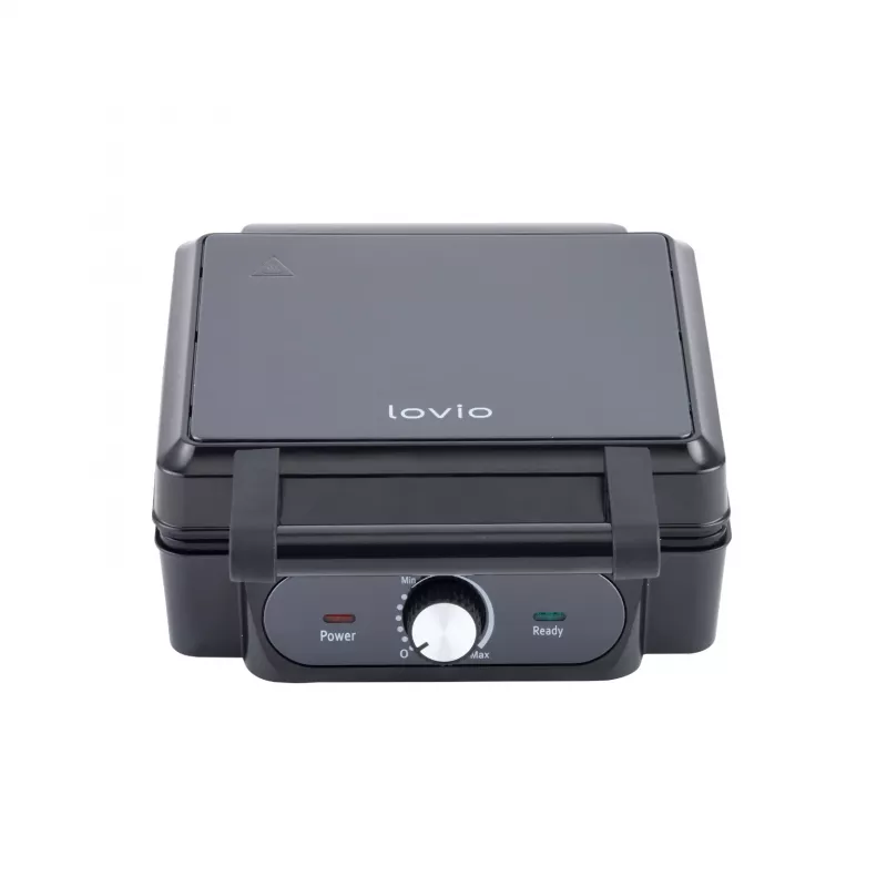 Vaflių keptuvė Lovio LVWF001BK — 1400 W, juoda, elektrinė stalviršio vaflinė