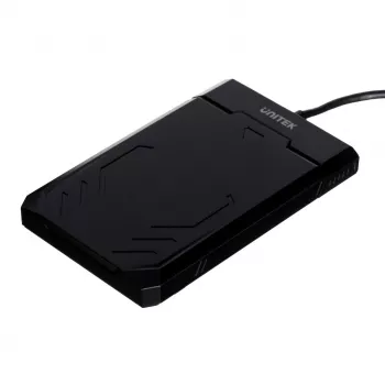HDD/SSD dėžutė Unitek Y-3036, 2,5 colio SATA III, USB 3.2 Gen 1 (5 Gbit/s), UASP, integruotas USB-A laidas, juoda