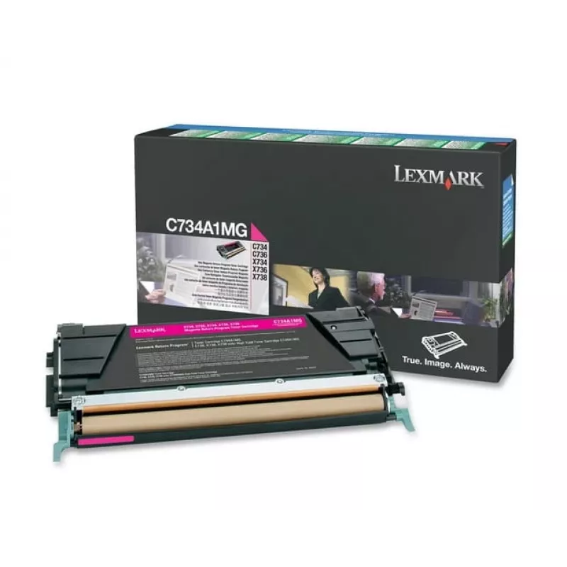 Lexmark C734A1MG spausdintuvo eksploatacinė medžiaga, purpurinė