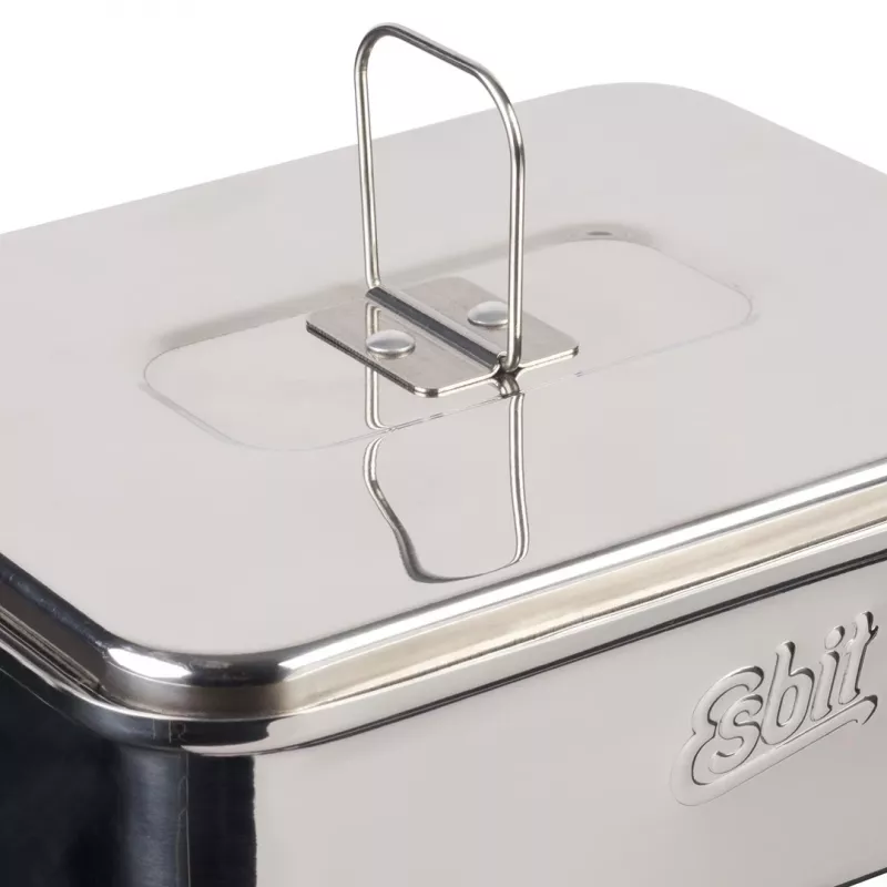 Žygeivių indų rinkinys ESBIT CS1100ST — aliuminis ir nerūdijantis plienas, 1,1 l, 659 g, juoda/sidabrinė