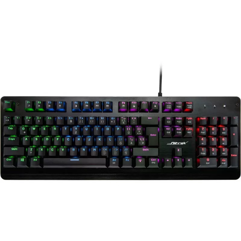 Inter-Tech NK-2000ME klaviatūra USB QWERTZ juoda (88884100)