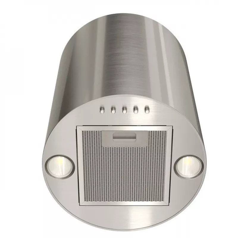 Virtuvės gartraukis MAAN Elba Mini WPB 431 Satin, plieno korpusas, 400 mm aukštis, Ø310 mm, 120–300 m³/h, elektroninis valdymas