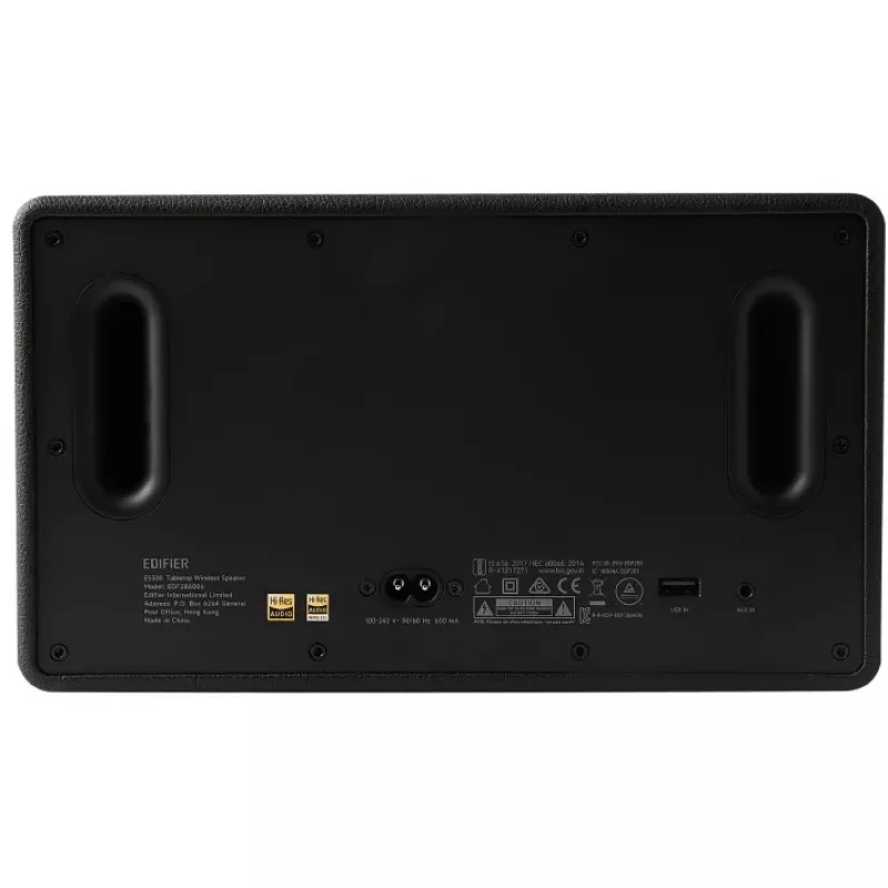 Vakarėlių garsiakalbis Edifier ES300 juodas — 2 krypčių, 60 W RMS, Bluetooth LDAC/SBC, USB-A, sukamoji garsumo rankenėlė