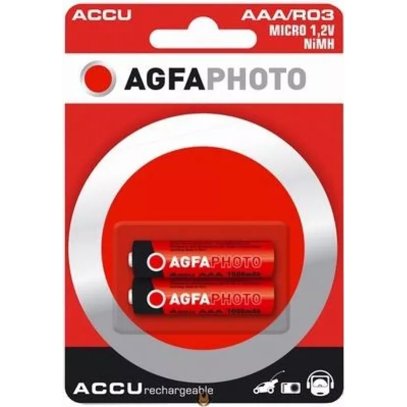 AgfaPhoto Power 1000 - baterija 2 x AAA - NiMH - (įkraunama)