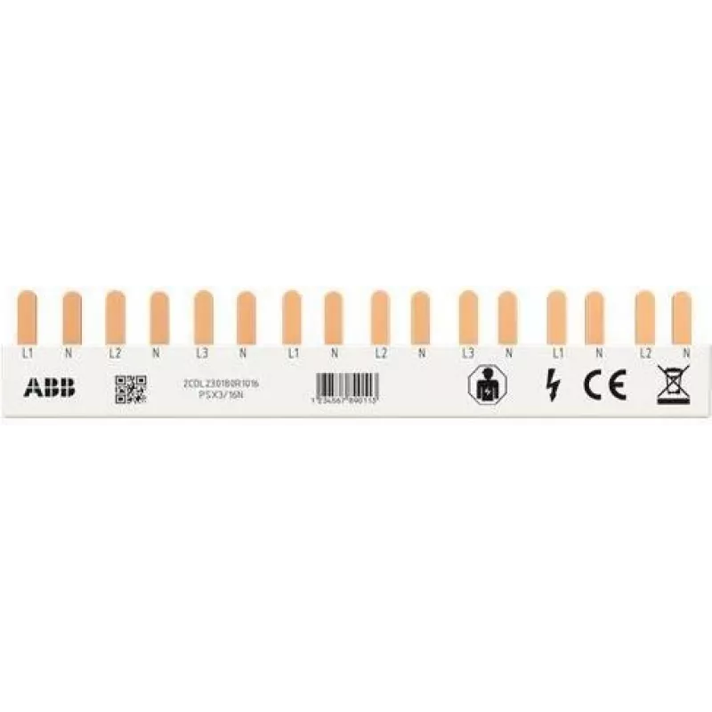 ABB fazinė šyna PSX3/16N FlexLine 3P+N 16 kontaktų 8 TE 10 mm² (2CDL230180R1016)
