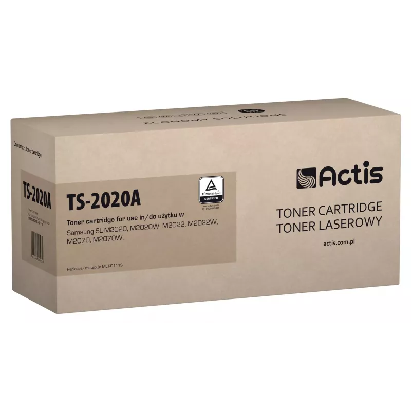 Tonerio kasetė ACTIS TS-2020A, suderinama su Samsung MLT-D111S, juoda, 1000 puslapių, vienetinis paketas