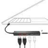 Hub USB-C, 4-porty 2x USB-A,2xUSB-C, Juoda