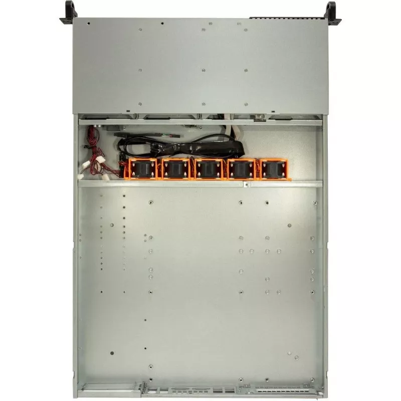 Inter-Tech IPC 1U-1404 stovas juodas, nerūdijantis plienas