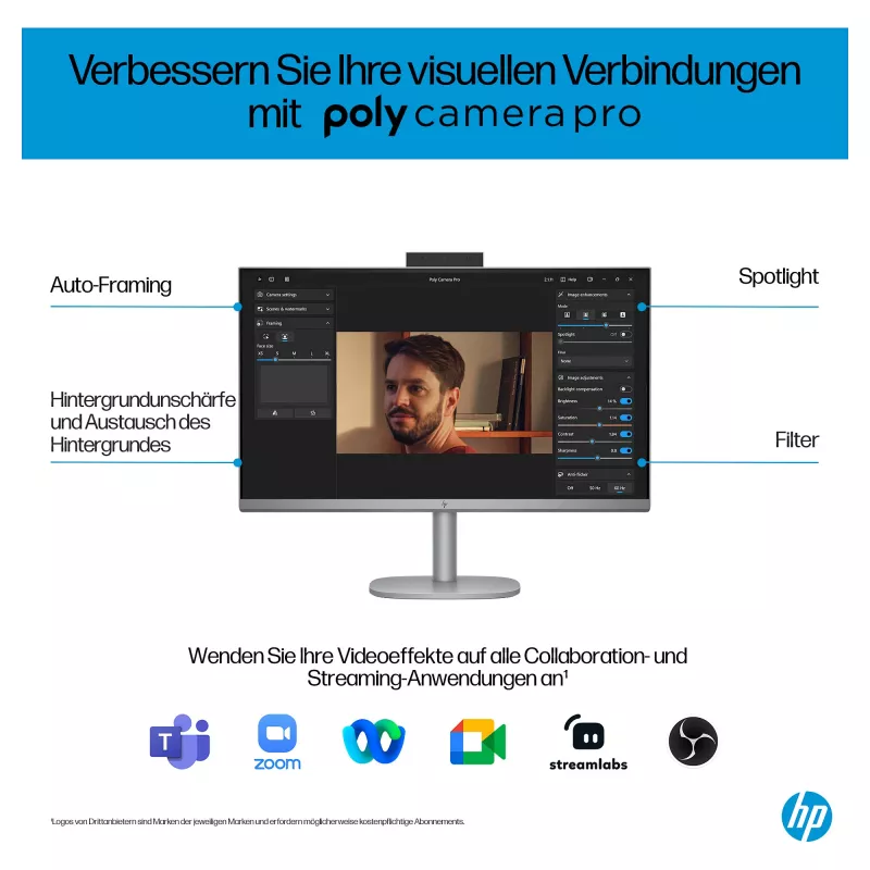 HP OmniStudio X All-in-One 27-cs0077ng (Sidabrinis. Windows 11 Home 64 bitų)
