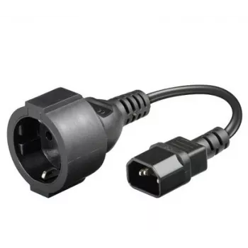 Microconnect PE130075 maitinimo laidas, juodas, 0,23 m, C14 lizdas