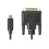 Vaizdo kabelio adapteris LANBERG CA-CMDV-10CU-0030-BK, USB Type-C į DVI-D, 3 m, juodas