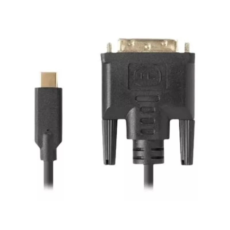 Vaizdo kabelio adapteris LANBERG CA-CMDV-10CU-0030-BK, USB Type-C į DVI-D, 3 m, juodas