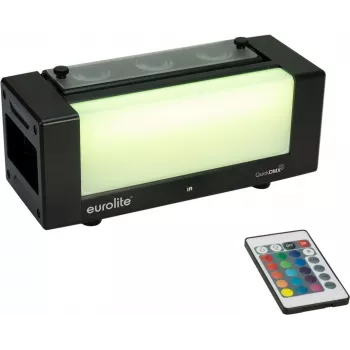 LED bar EUROLITE AKKU Bar-3 Glow QCL Flex QuickDMX RGBW baterijomis maitinamas