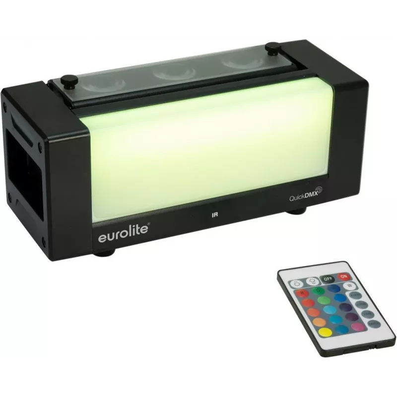 LED bar EUROLITE AKKU Bar-3 Glow QCL Flex QuickDMX RGBW baterijomis maitinamas