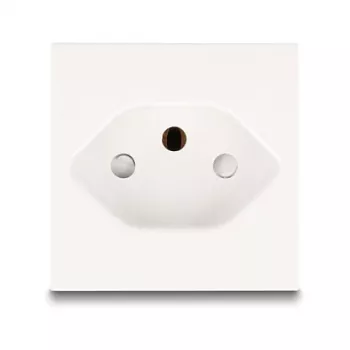 Įžemintas maitinimo lizdas DELOCK Easy 45 T13 Šveicarijai 45×45 mm, 250 V / 10 A, baltas