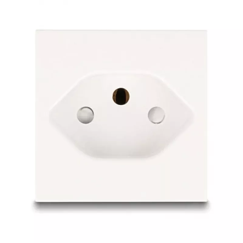 Įžemintas maitinimo lizdas DELOCK Easy 45 T13 Šveicarijai 45×45 mm, 250 V / 10 A, baltas