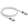 HDMI kabelis DeLOCK Ultra High Speed 48 Gbps 8K 60 Hz sidabrinis 1 m