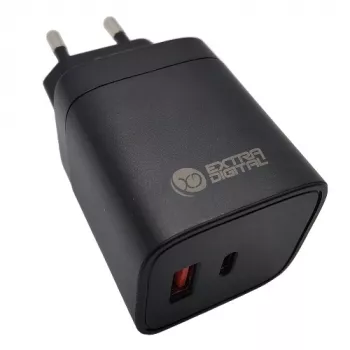 EXTRA DIGITAL GaN įkroviklis USB Type-C, USB Type-A: 45W, PPS