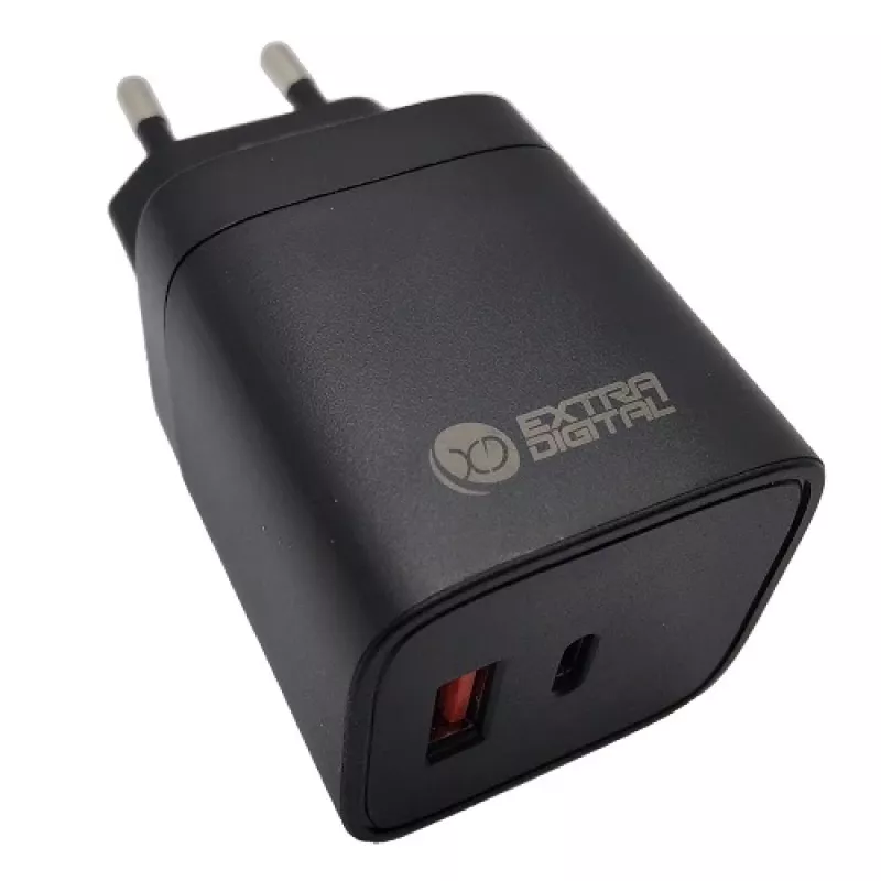 EXTRA DIGITAL GaN įkroviklis USB Type-C, USB Type-A: 45W, PPS