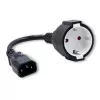 Maitinimo adapteris QOLTEC 53906 iš IEC 320 C14 į SCHUKO 16A 250V