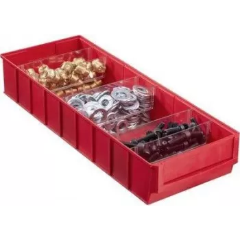 Laikymo dėžutė allit 456571 — plastikinė tvarkyklė 185×500×81 mm, raudona