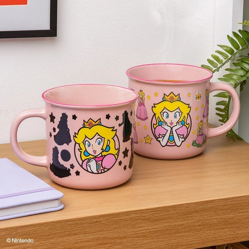 Keraminis karščio keičiamas puodelis Paladone Super Mario princesė Persikė — 300 ml