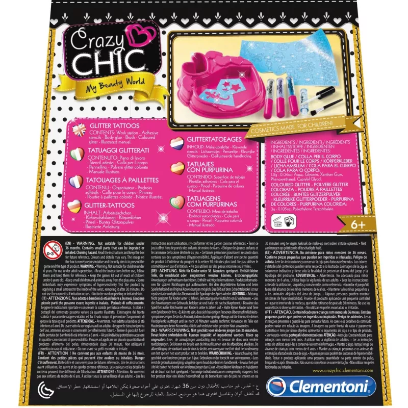 Clementoni Crazy Chic, įvairiaspalvis, 6 m., mėlyna, žalia, sidabrinė, 55 mm, 230 mm, 250 mm