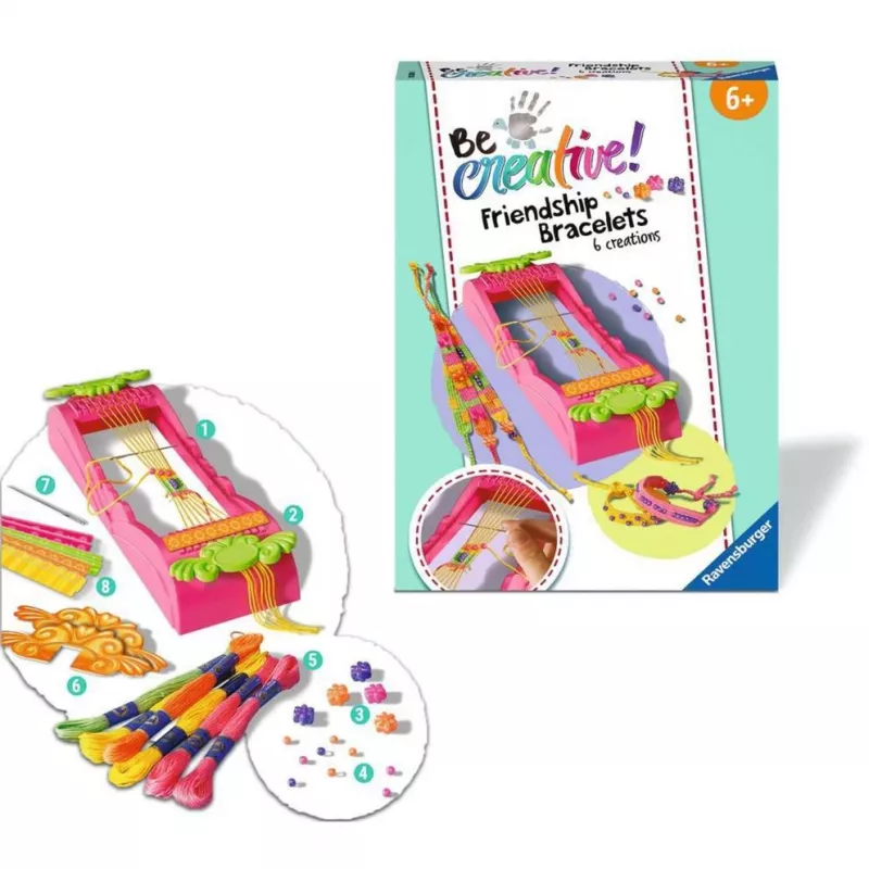 BeCreative Friendship Bracelets, amatų rinkinys su šešiomis skirtingomis apyrankėmis