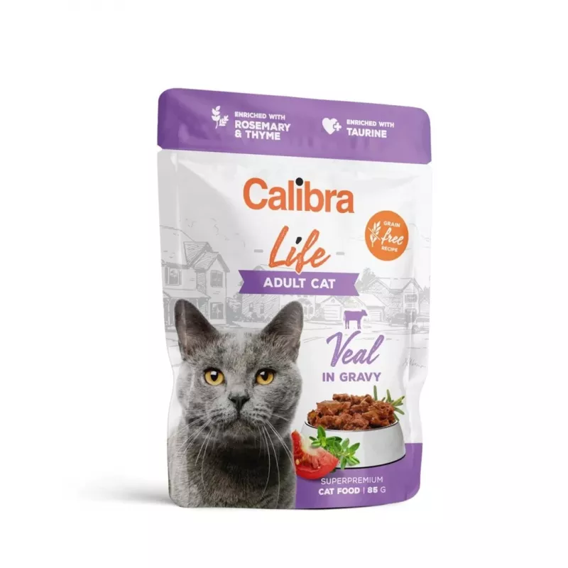CALIBRA Cat Life Adult veršiena padaže – drėgnas kačių ėdalas – 85 g