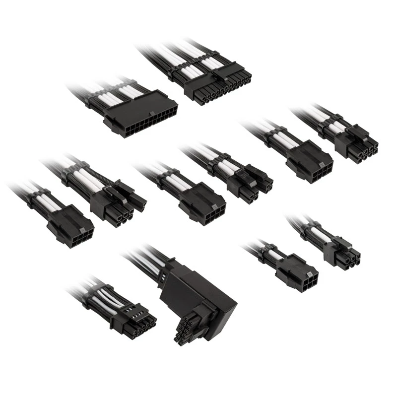 Kabelio prailginimo rinkinys Kolink COREPRO-EK-12VT2-BWH — 12V, 2×6 kontaktų Type 2 jungtys