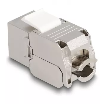 DeLOCK Keystone modulis RJ45 lizdas į LSA Cat.6A su LED sidabrinė balta