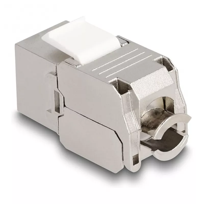 DeLOCK Keystone modulis RJ45 lizdas į LSA Cat.6A su LED sidabrinė balta
