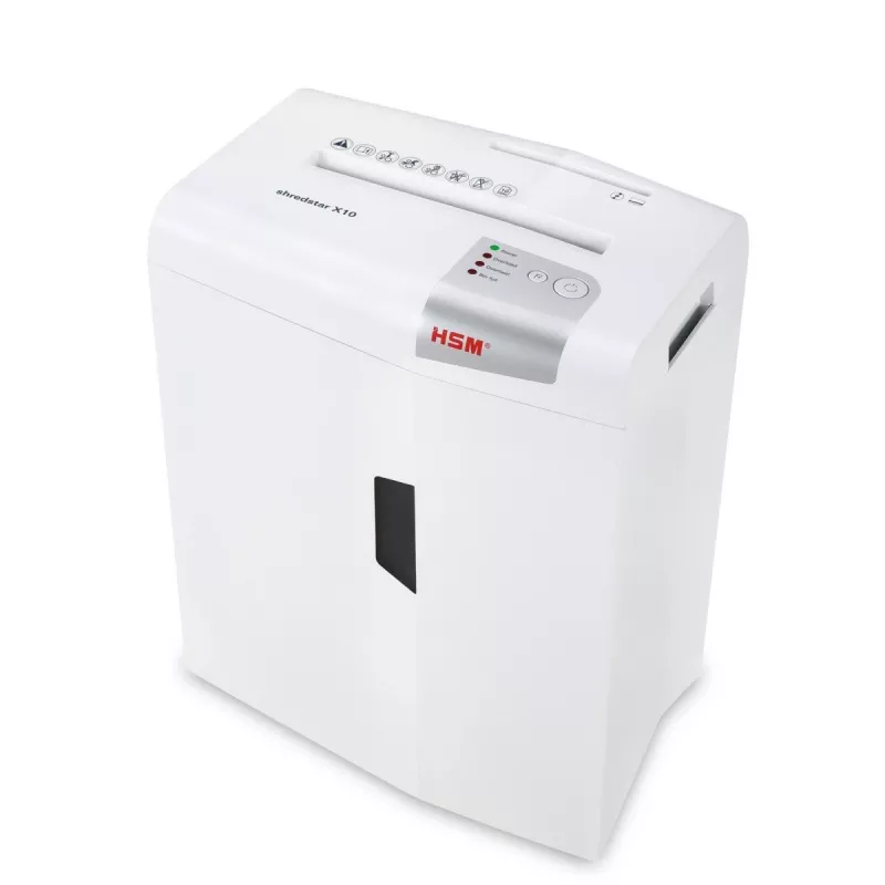 HSM shredstar X10 dokumentų smulkintuvas, 4,5 x 30 mm + atskiras CD pjovimo mechanizmas