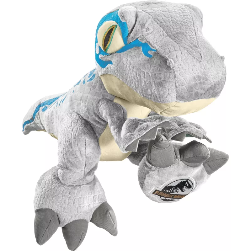 Jurassic World, Mėlyna, pliušinis žaislas pilkas/mėlynas, 48 cm