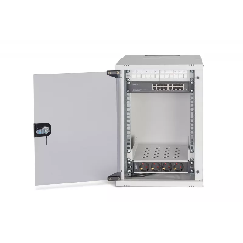 Prie sienos montuojamas stovas Digitus DN-49102-SET 9U 315 x 300 mm Pilkas