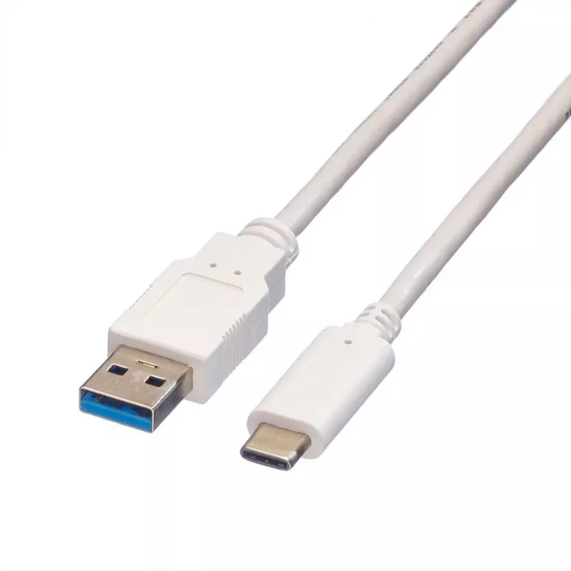 VALUE - USB kabelis - USB 3.0 (M) į USB Type C (M) - 5 V - 900 mA - 50 cm - Balta (11.99.9010)