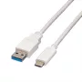 VALUE - USB kabelis - USB 3.0 (M) į USB Type C (M) - 5 V - 900 mA - 50 cm - Balta (11.99.9010)