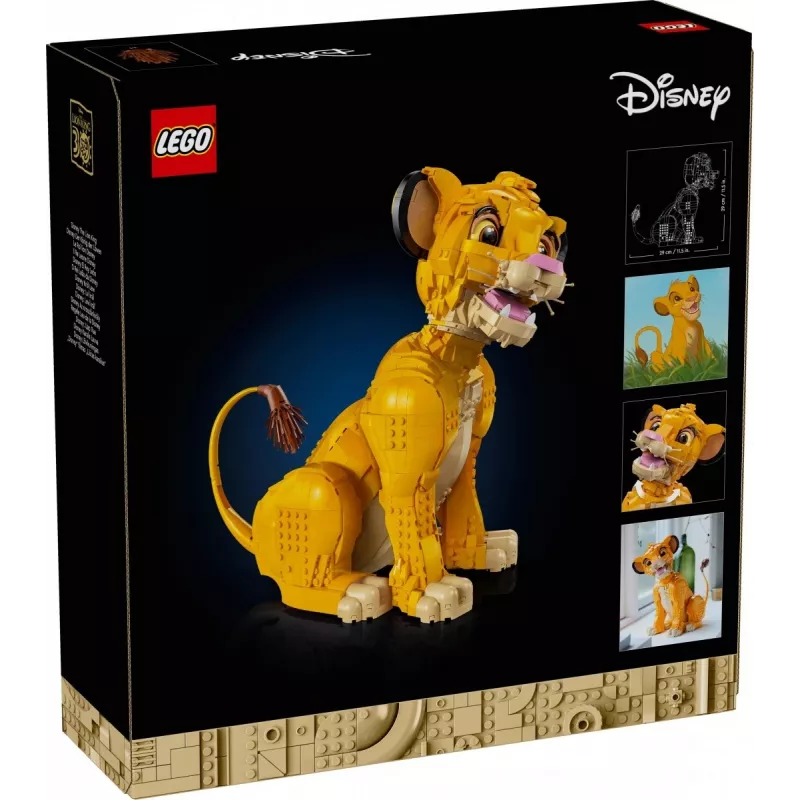 LEGO Disney Jaunasis Simba iš Liūto karaliaus kolekcinė gyvūno figūrėlė konstravimo rinkinys modelio rinkinys suaugusiems namų ar biuro dekorui nostalgiška dovanų idėja