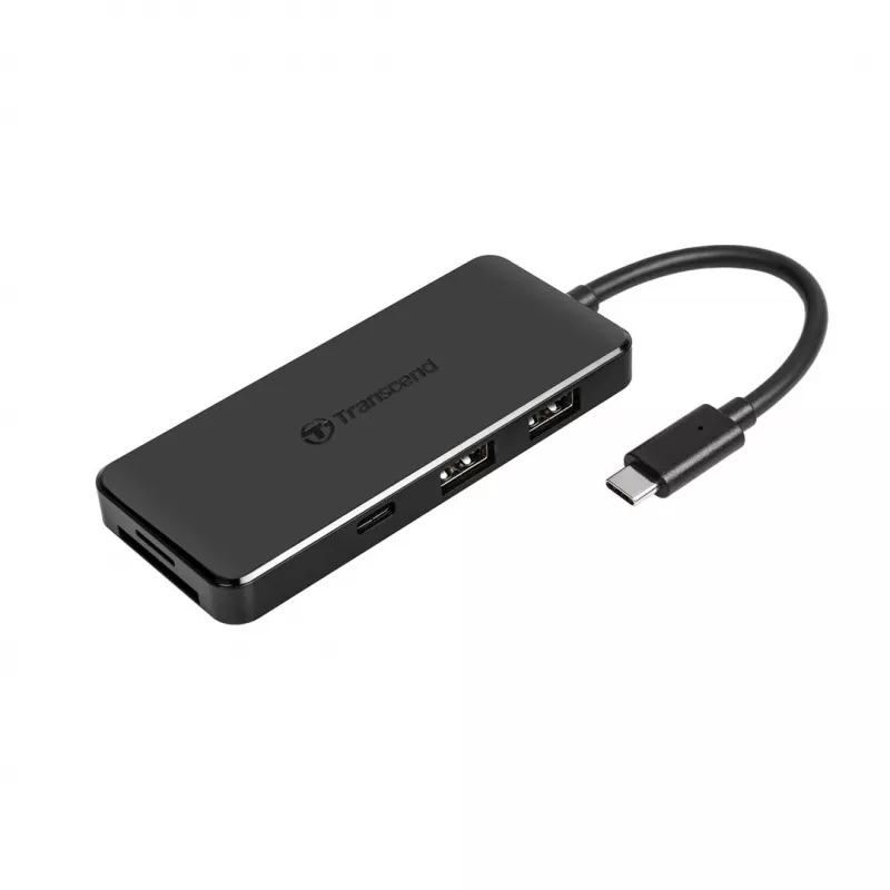 Transcend HUB5C USB 3.2 Gen 2 (3.1 Gen 2) Type-C juoda