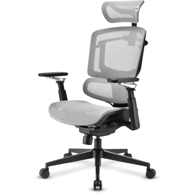 Biuro kėdė Sharkoon OfficePal C50M — paminkštinta sėdynė, tinklinis atlošas, juoda, atlošas 49×63 cm, sėdynės plotis 50 cm