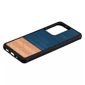 Apsauginis išmaniojo telefono dėklas Man and Wood Galaxy S20 Ultra Denim Juoda