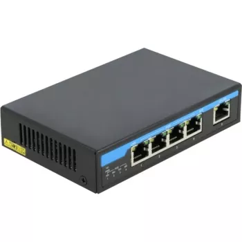 Tinklo komutatorius DeLOCK 87764 Gigabit Ethernet PoE, juodas