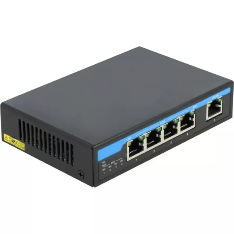 Tinklo komutatorius DeLOCK 87764 Gigabit Ethernet PoE, juodas