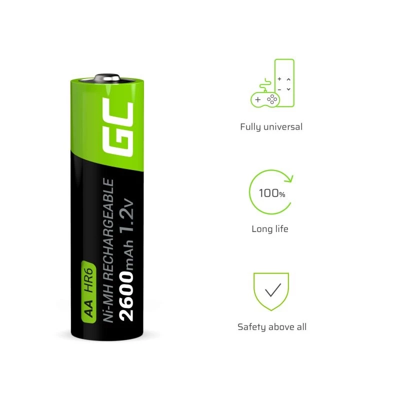 Ni-Mh akumuliatoriai AA R6 2600mAh x16
