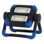 Darbo šviestuvas RealPower 463617 prožektorius, LED 10 W, 2 lemputės, baterija AA, IPX2, juodas