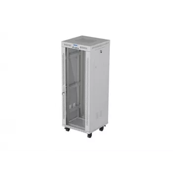 LANBERG 19 colių 32U stovintis stovas-spinta 600×600 mm pilka su perforuotomis durimis ir LCD (plokščia pakuotė)