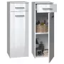 Vonios spintelė NEL V DS BIEL POŁ – pastatoma, 3 lentynos, 300×300×850 mm, baltas rėmas