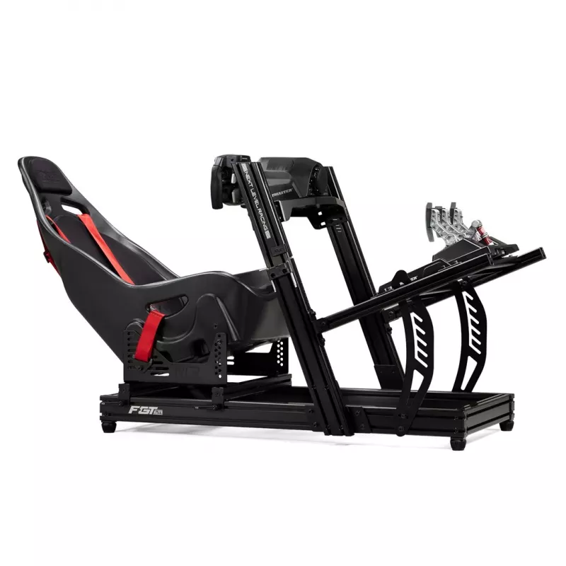 Lenktynių simuliatoriaus rėmas Next Level Racing F-GT Elite Lite Wheelplate Edition reguliuojamas aukštis suderinamas su Formula ir GT konfigūracijomis